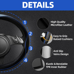 NBTEPEM blue armrest cover protects the center area with added style