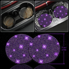 NBTEPEM bling car coaster set protects surfaces with shine