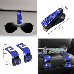 NBTEPEM blue bling start button rings upgrade interior accents