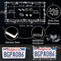 NBTEPEM car vent trim accents interior with shimmering rhinestones