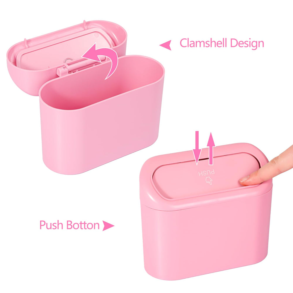 NBTEPEM compact pink trash can fits small cars and SUVs