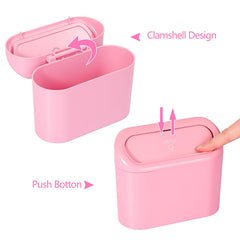 NBTEPEM compact pink trash can fits small cars and SUVs