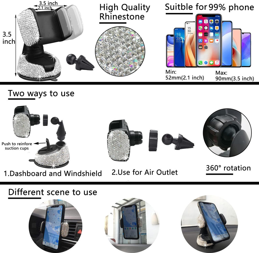 NBTEPEM dual USB charger blends function with rhinestones