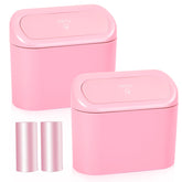 NBTEPEM pink car trash can with lid keeps cabin fresh