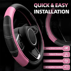 NBTEPEM pink seat belt covers provide padded comfort for daily commutes.