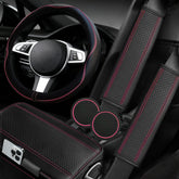 NBTEPEM pink steering wheel cover showing grip and style