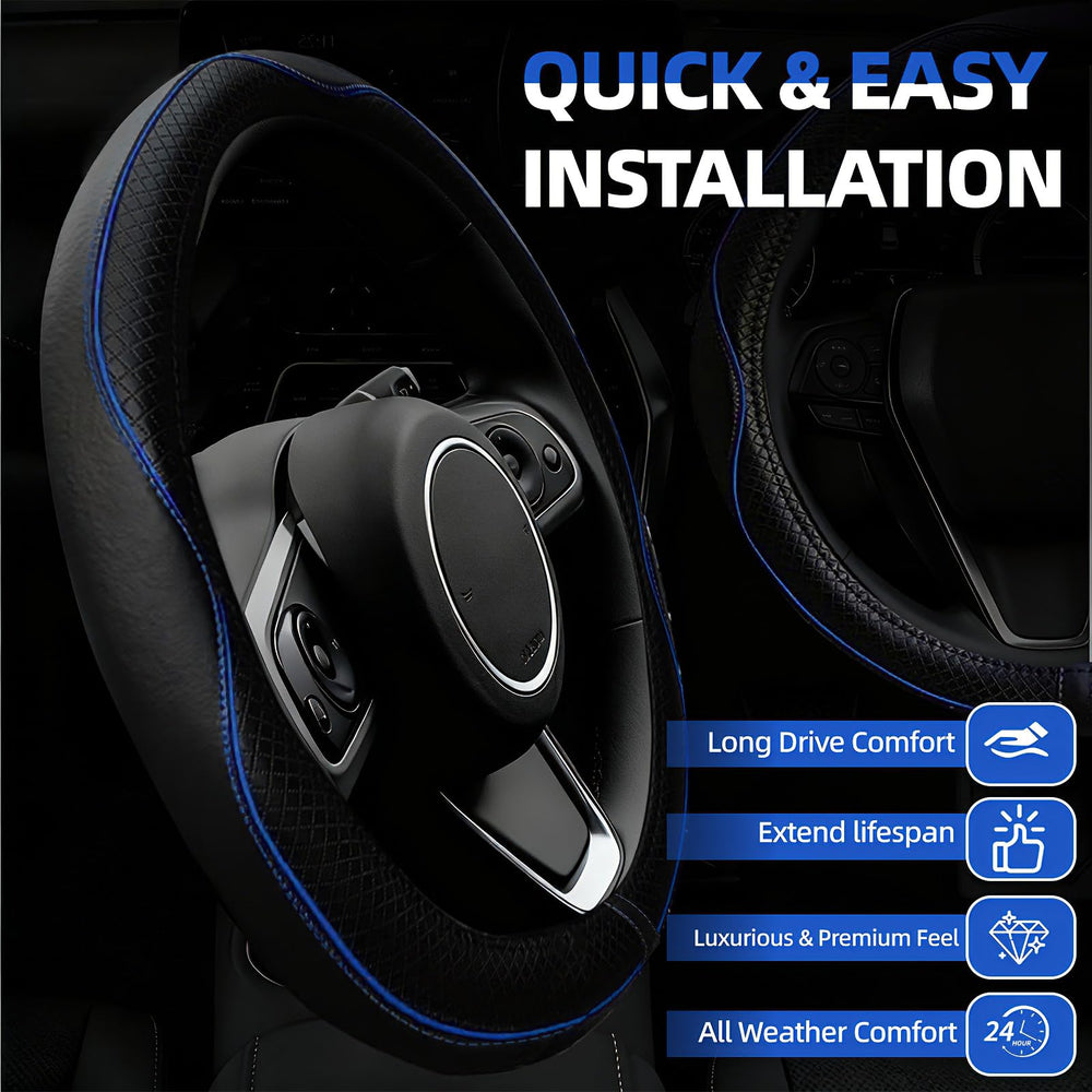NBTEPEM blue seat belt covers provide soft cushioning during drives