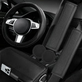 NBTEPEM steering wheel cover 14-15 inch enhances grip and interior flair.