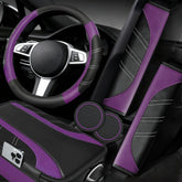 NBTEPEM steering wheel cover in purple for 14.5–15 inch wheels, enhances grip and comfort.