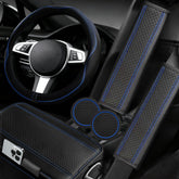 NBTEPEM steering wheel cover in blue fits 14.5-15 inch wheels for premium grip