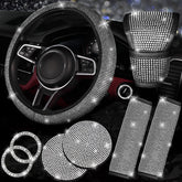 NBTEPEM steering wheel cover with sparkling rhinestones for stylish grip
