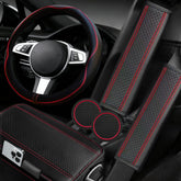 NBTEPEM steering wheel cover with microfiber leather texture for comfortable grip