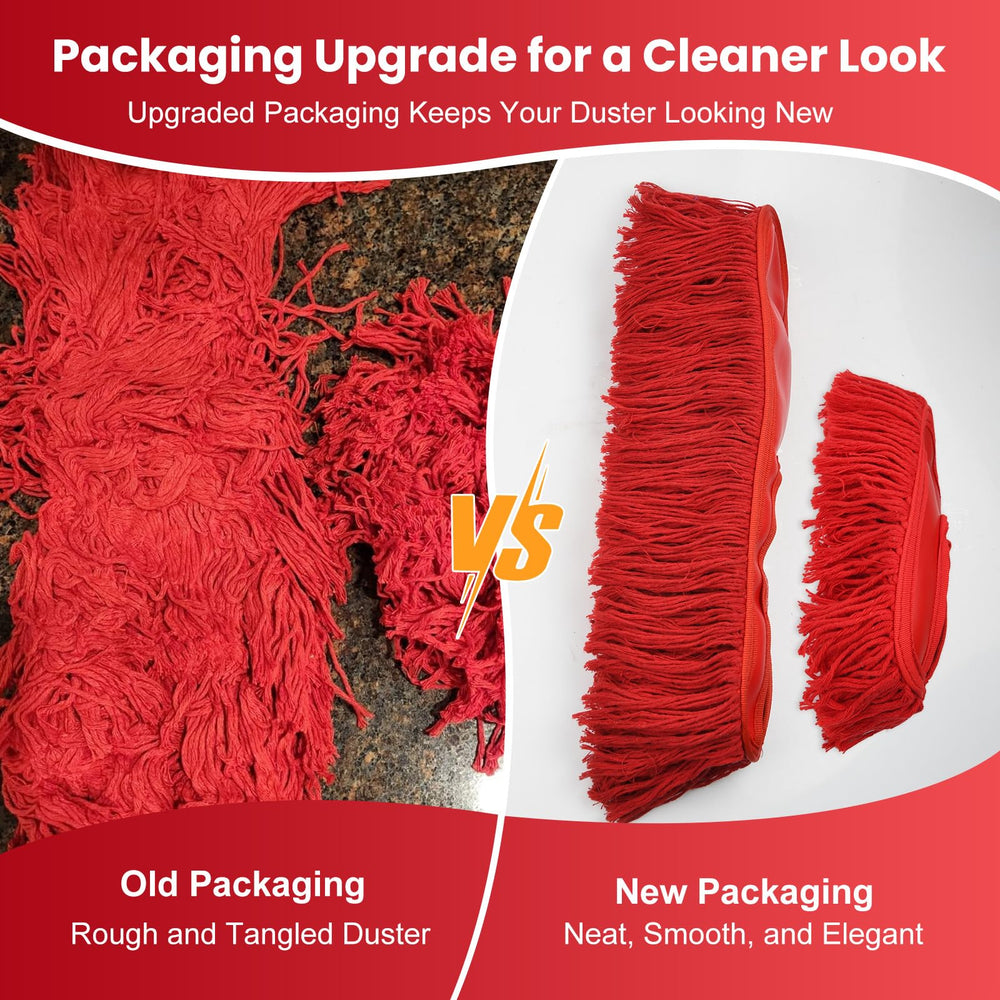 Ndoge soft cotton mop focuses dust, reducing airborne dispersion during use