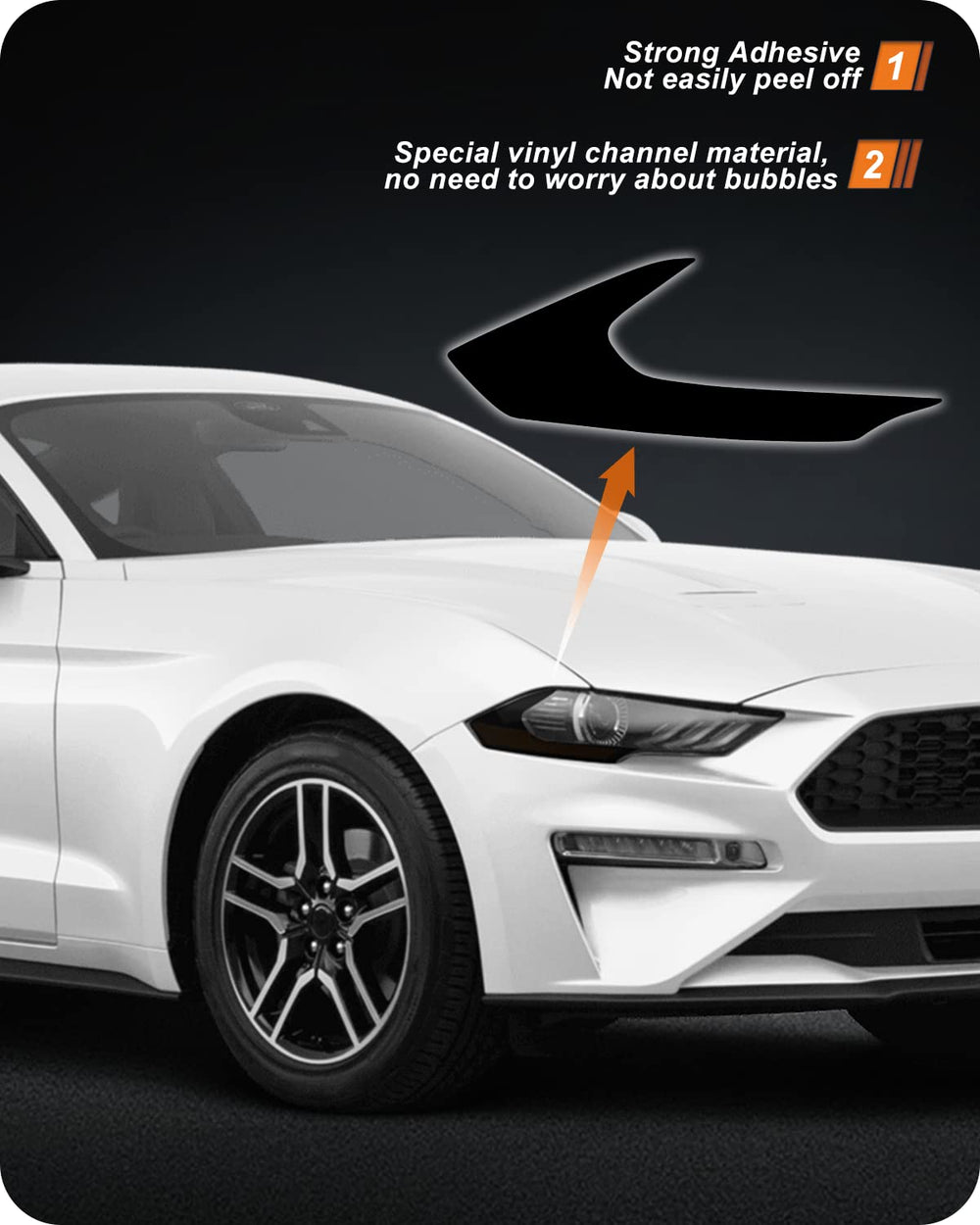 NDRUSH precut headlight tint overlays designed for simple fitting