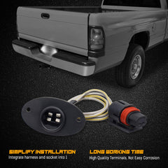 NDRUSH 6500K white LEDs enhance license plate readability.