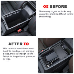 Durable ABS plastic insert with anti-slip mat protects contents from shifting and reduces noise.