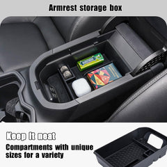 Anti-skid pads keep items secure in the Neepiar organizer for RAV4.
