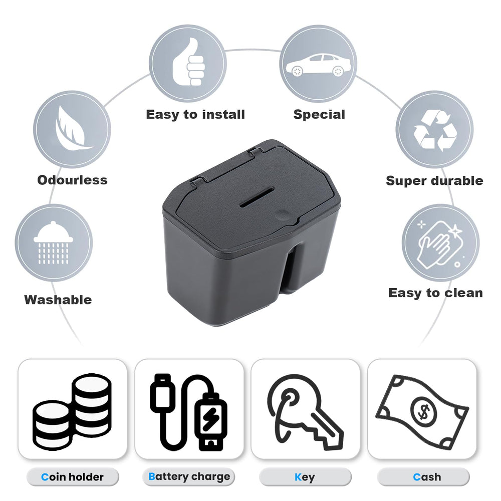 Neepiar durable-abs-coin-holder maintains tidy interior and resists daily wear.