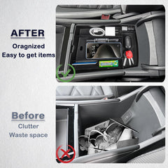 Neepiar center-console-organizer-charging-hole enables easy phone charging without clutter.