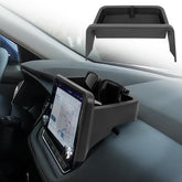 Neepiar center console organizer behind dashboard tray keeps everyday items within reach.