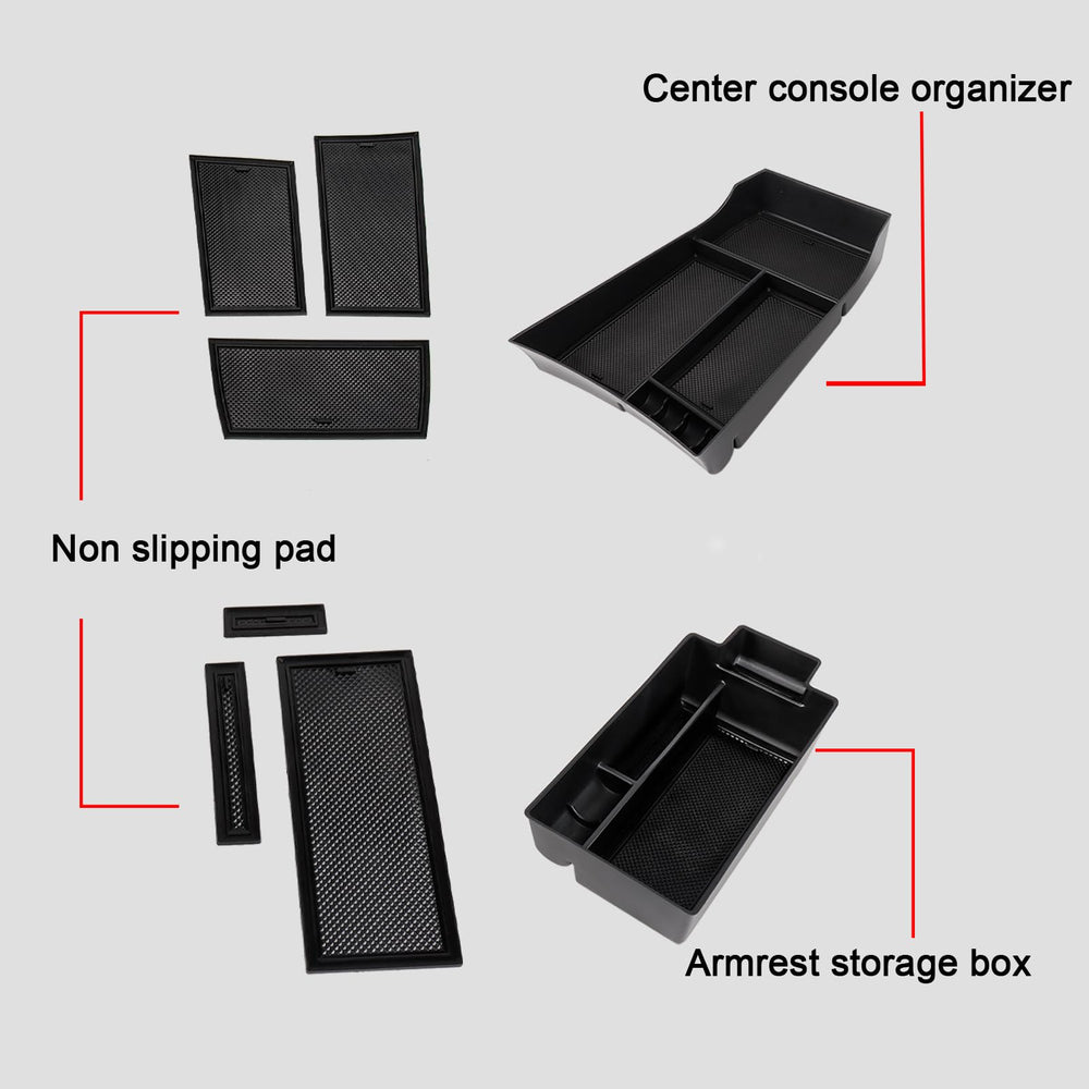 Neepiar center console organizer for Rogue, in-dash area highlighting compact storage.