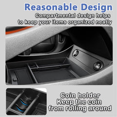 Neepiar center console organizer features a rubber pad to reduce driving noise.
