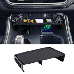 Neepiar center-console organizer front view shows precise Grand Highlander fit