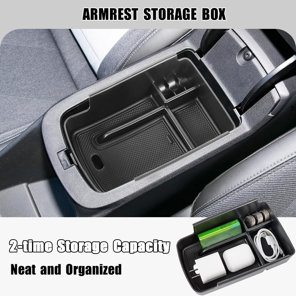 Neepiar Trax center console lower storage keeps bulkier items neatly stowed.