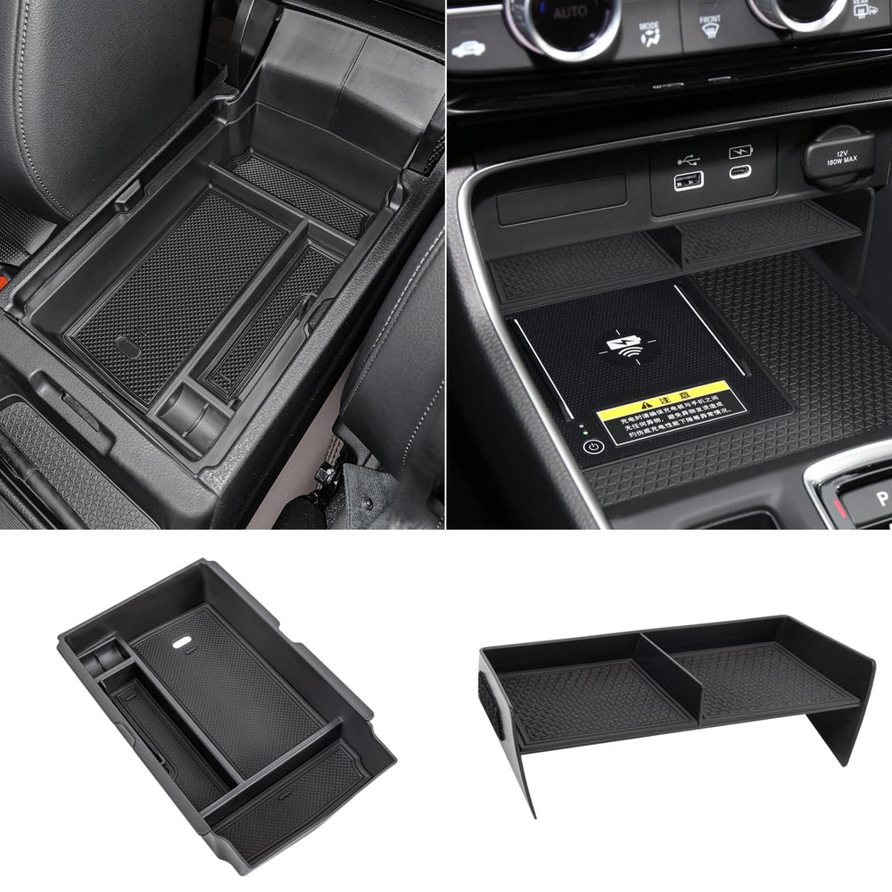 Neepiar center-console organizer tray, front view, keeps daily essentials within easy reach.