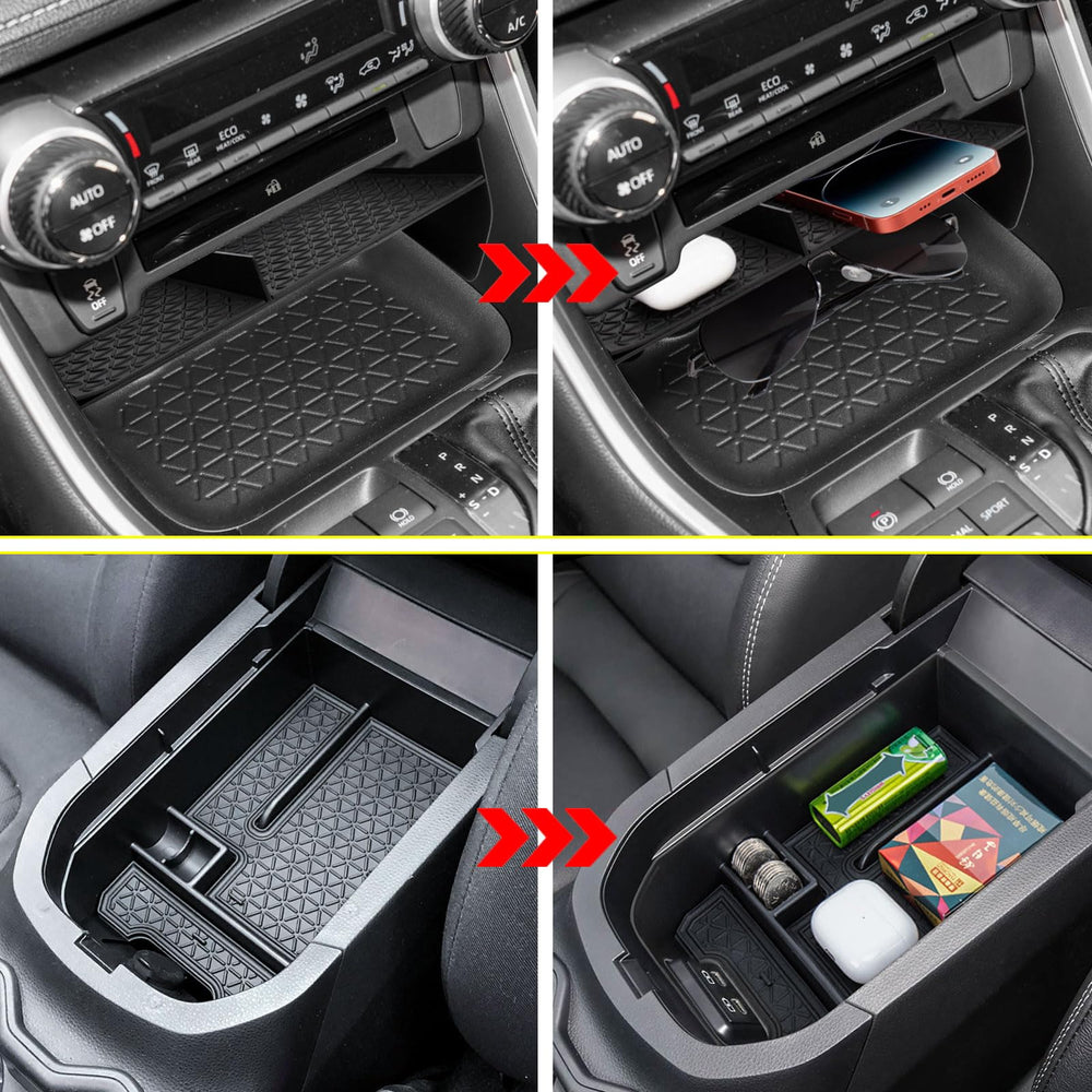 Neepiar non-slip pad keeps items from shifting during drives in the RAV4.