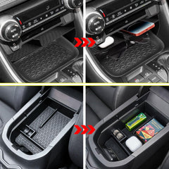 Neepiar non-slip pad keeps items from shifting during drives in the RAV4.