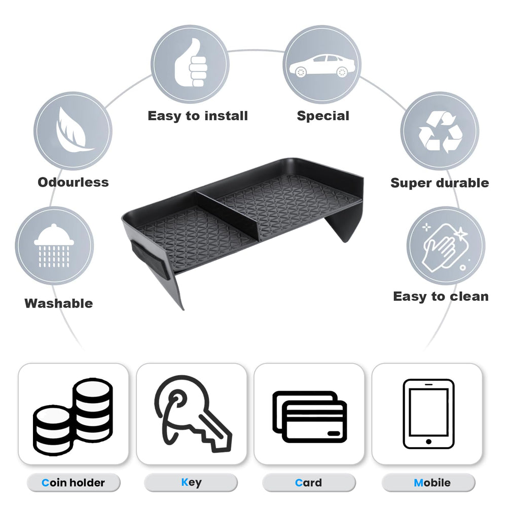 Neepiar Rav4 small tray stores keys and cards securely during drives.