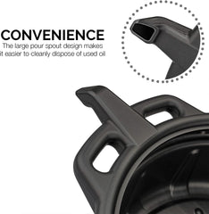 NEIKO 20762A oil drain pan designed for hanging storage when not in use.