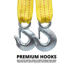 NEIKO 51005A yellow 20 ft tow strap for high visibility during towing