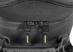 Nelson-Rigg waterproof flap shields zippers from dust and weather.