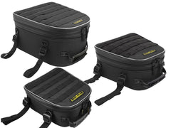 Nelson-Rigg Trails End tail bag demonstrating water resistant zippers