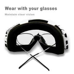 NENKI goggles accommodate wearing prescription glasses underneath