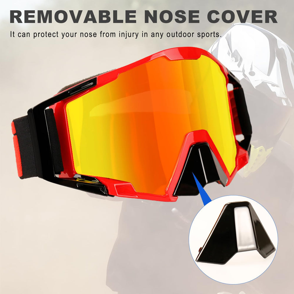 NENKI dirt bike goggles fitting over most helmets for versatility