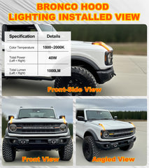 NEOXIST amber DRL side markers improve visibility from the sides.