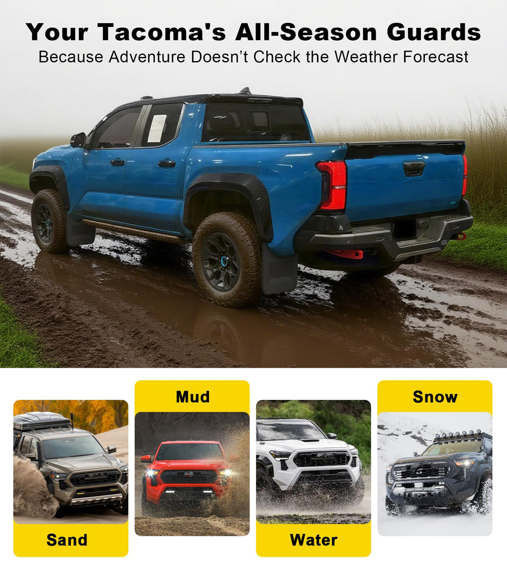 NEOXIST UV-resistant mud flaps maintain color and shine on sunny days.