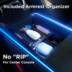 Nestour armrest organizer neon kit for tidy wiring and organized space