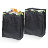 NetCan car trash can hanging on headrest offers easy reach and tidy cabin.
