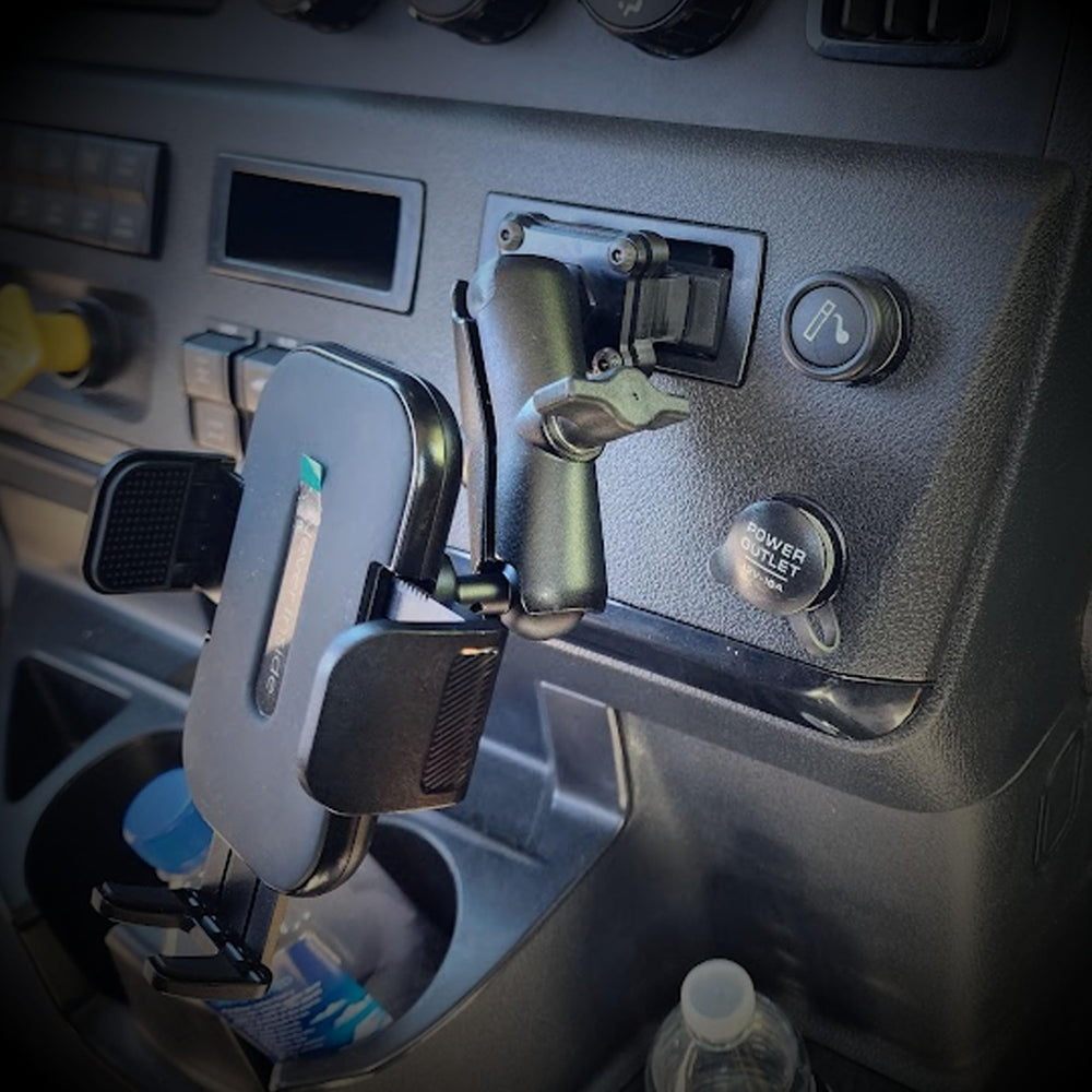 Never Inside Smash Mount FL in a semi-truck cab supports day-to-day use.