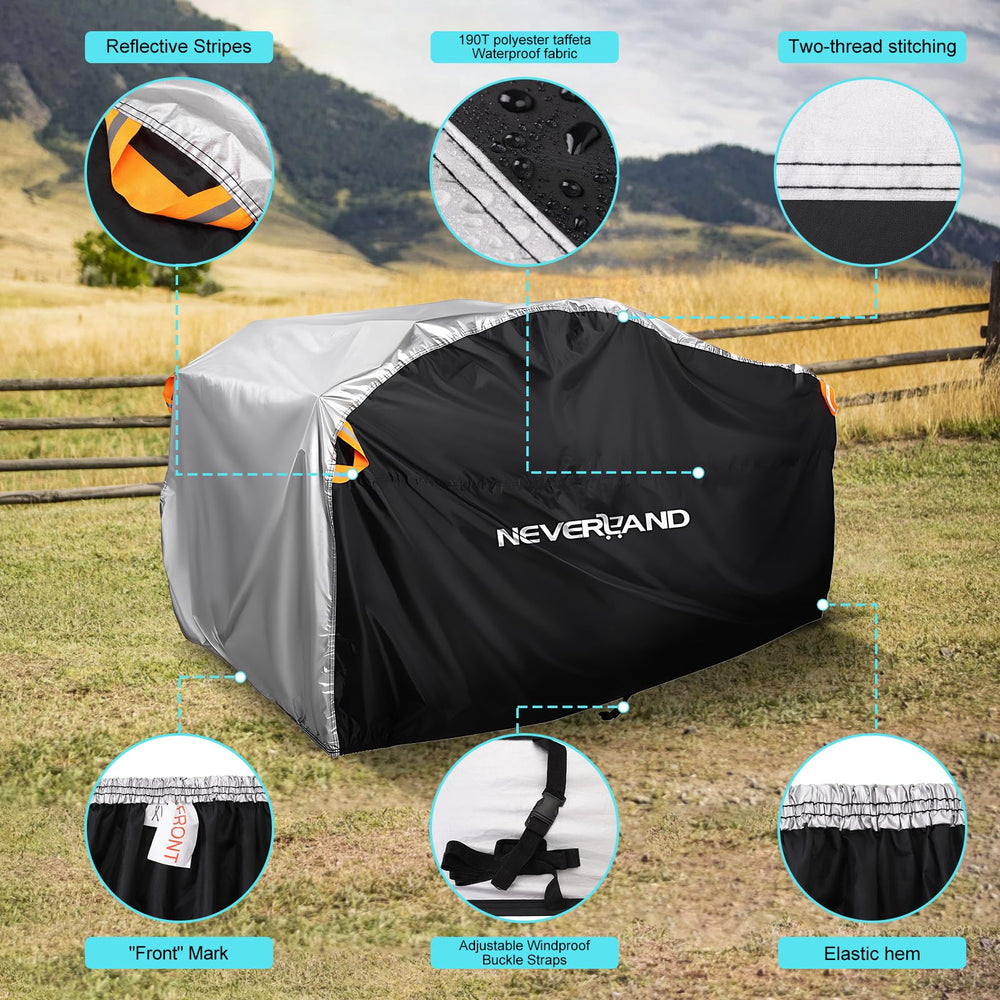 Neverland 190T polyester fabric offers weather resistance and durability.
