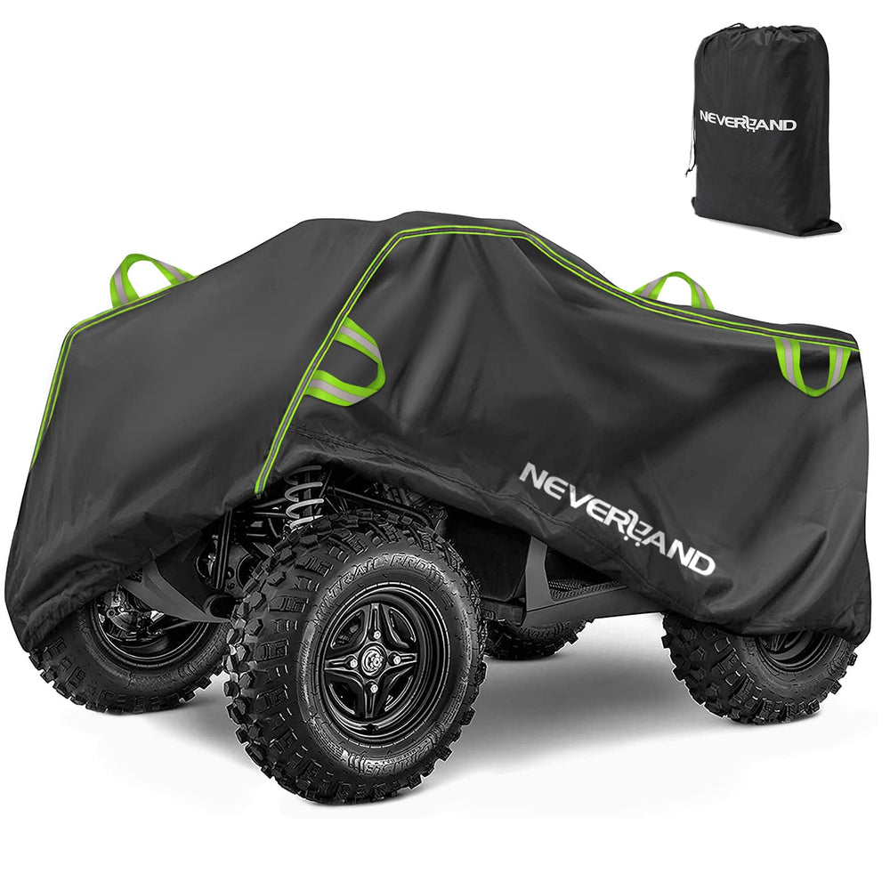 Neverland ATV cover shows waterproof PU coating protecting your quad from rain
