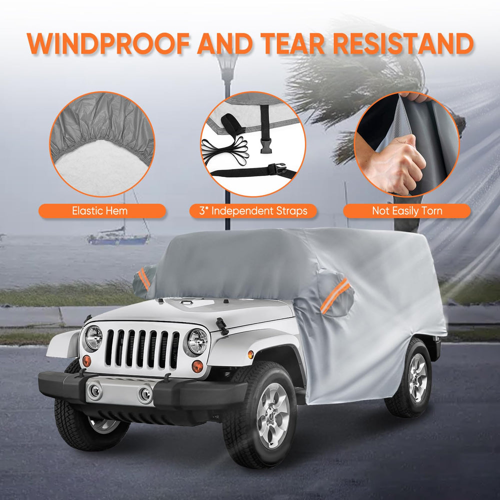 NeverLAND cab cover with trunk zipper for easy access without removal