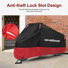 NeverLAND universal-fit cover accommodates bikes up to 86 inches in length