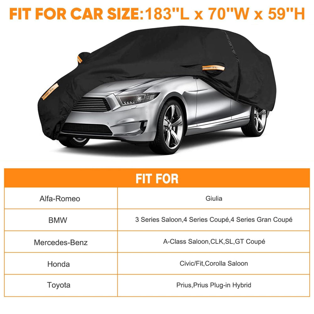 NeverLAND sedan car cover soft fleece lining guards paintwork.