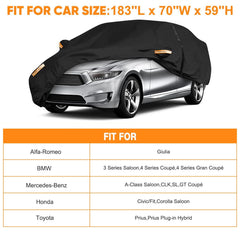 NeverLAND sedan car cover soft fleece lining guards paintwork.