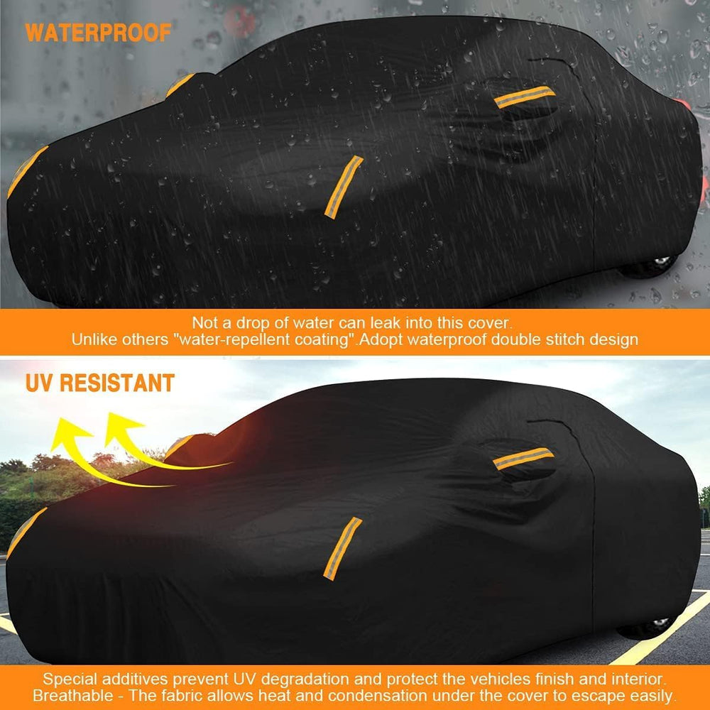 NeverLAND sedan car cover storage bag included for convenience.